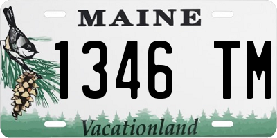 ME license plate 1346TM