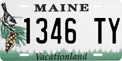 ME license plate 1346TY