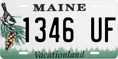 ME license plate 1346UF
