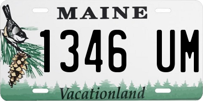 ME license plate 1346UM
