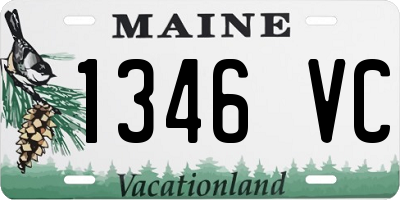 ME license plate 1346VC