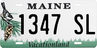 ME license plate 1347SL