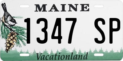 ME license plate 1347SP
