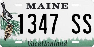 ME license plate 1347SS