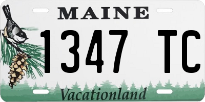 ME license plate 1347TC
