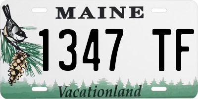 ME license plate 1347TF