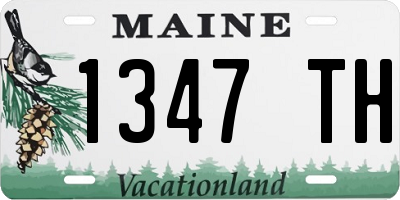 ME license plate 1347TH