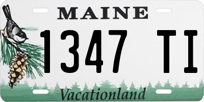 ME license plate 1347TI