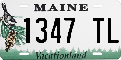 ME license plate 1347TL