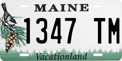 ME license plate 1347TM