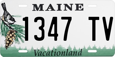 ME license plate 1347TV