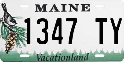 ME license plate 1347TY