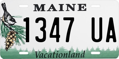 ME license plate 1347UA