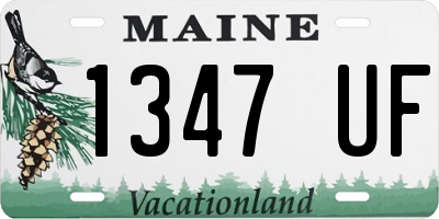 ME license plate 1347UF