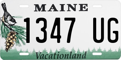 ME license plate 1347UG