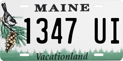 ME license plate 1347UI