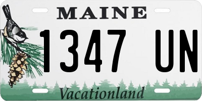 ME license plate 1347UN