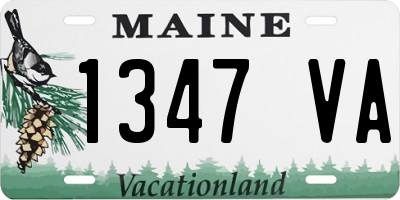 ME license plate 1347VA