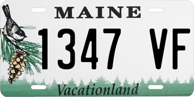 ME license plate 1347VF