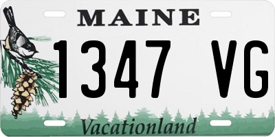 ME license plate 1347VG