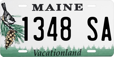 ME license plate 1348SA