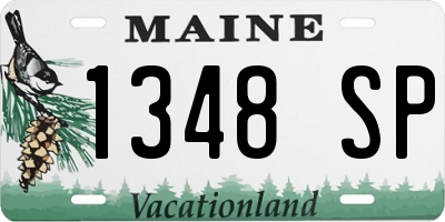 ME license plate 1348SP