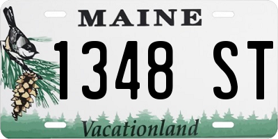 ME license plate 1348ST