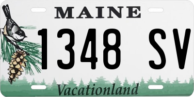 ME license plate 1348SV