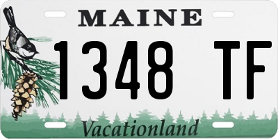 ME license plate 1348TF