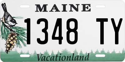 ME license plate 1348TY