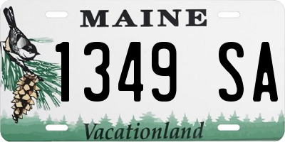 ME license plate 1349SA