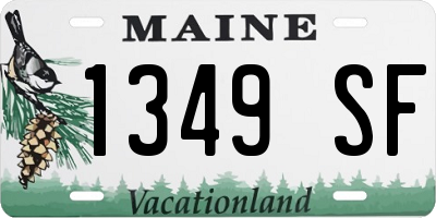 ME license plate 1349SF