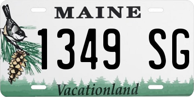 ME license plate 1349SG