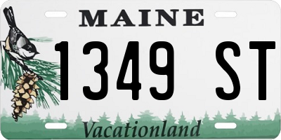 ME license plate 1349ST