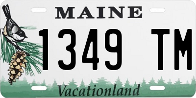 ME license plate 1349TM