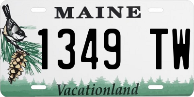 ME license plate 1349TW