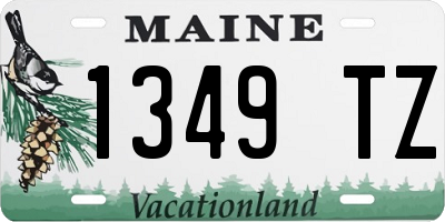 ME license plate 1349TZ