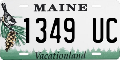 ME license plate 1349UC