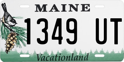 ME license plate 1349UT