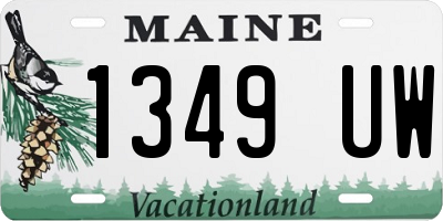 ME license plate 1349UW