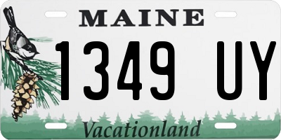 ME license plate 1349UY