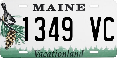 ME license plate 1349VC