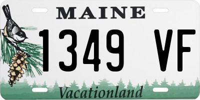 ME license plate 1349VF