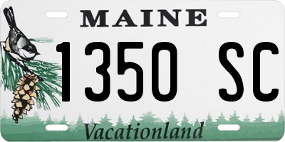 ME license plate 1350SC