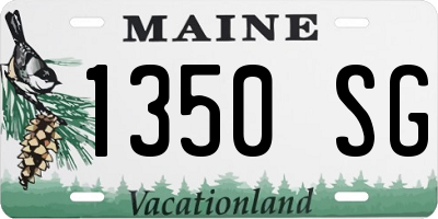 ME license plate 1350SG