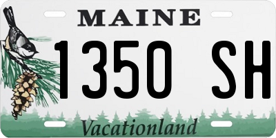 ME license plate 1350SH