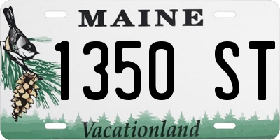 ME license plate 1350ST
