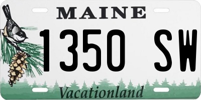 ME license plate 1350SW