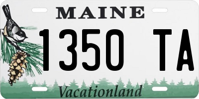 ME license plate 1350TA