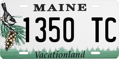 ME license plate 1350TC